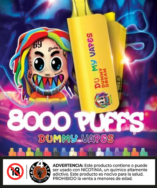 DUMMY VAPES 8k puffs 5% nic.